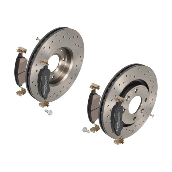 BREMBO Bremsesæt, skivebremser sk8k0f3jk4 foraksel perforeret/ventileret 266mm 22mm for PEUGEOT CITROËN DS PEUGEOT (DF-PSA) OPEL FENGSHEN CITROËN (DF-