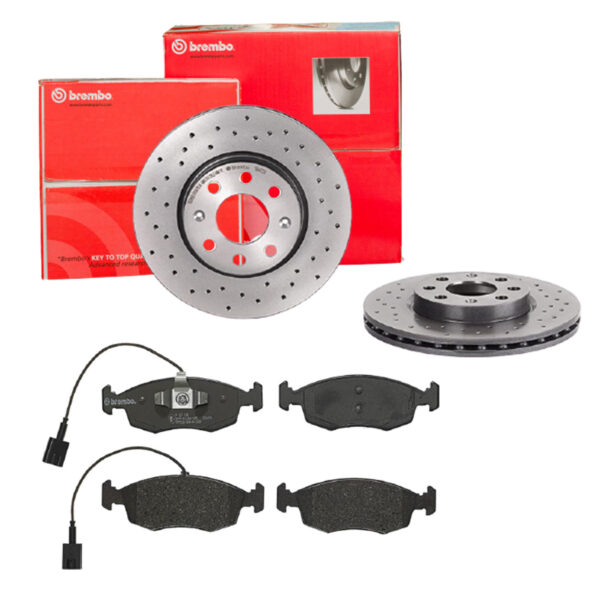 BREMBO Bremsesæt, skivebremser sk8k0f3le8 foraksel perforeret/ventileret 257mm 22mm for OPEL VAUXHALL FIAT