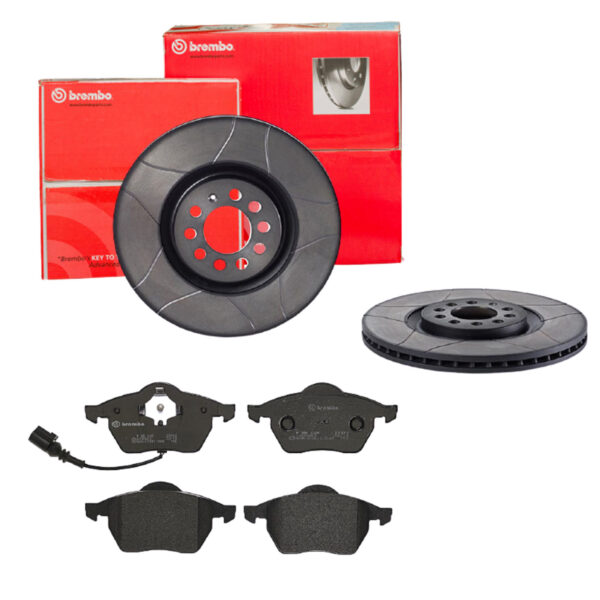 BREMBO Bremsesæt, skivebremser sk8k0f3oz6 foraksel lukket 312mm 25mm for SEAT AUDI SKODA VW