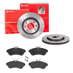 BREMBO Bremsesæt, skivebremser sk8k0f3pv8 foraksel perforeret/ventileret 266mm 22mm for PEUGEOT CITROËN OPEL FENGSHEN CITROËN (DF-PSA)
