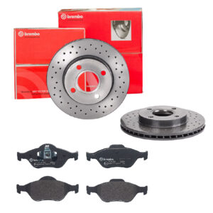 BREMBO Bremsesæt, skivebremser sk8k0f3vh2 foraksel perforeret/ventileret 258mm 22mm for FORD MAZDA
