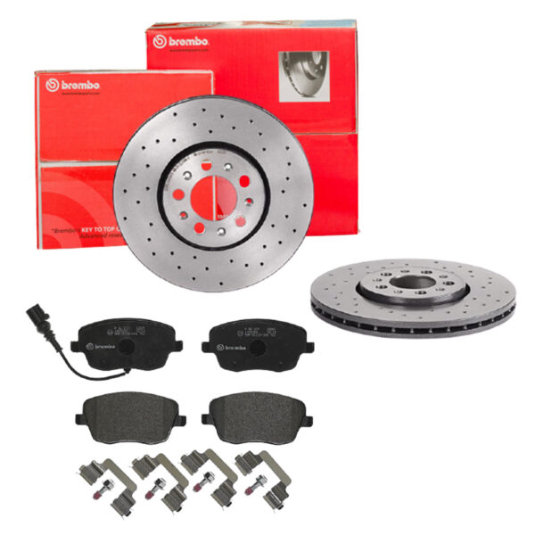 BREMBO Bremsesæt, skivebremser sk8k0f40j8 foraksel perforeret/ventileret 288mm 25mm for SKODA SEAT VW SKODA (SVW) VW (FAW) AUDI