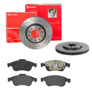 BREMBO Bremsesæt, skivebremser sk8k0f4374 foraksel perforeret/ventileret 281mm 26mm for ALFA ROMEO FIAT JEEP LANCIA