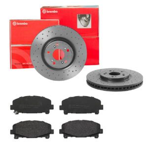 BREMBO Bremsesæt, skivebremser sk8k0f4gm8 foraksel perforeret/ventileret 320mm 32mm for HONDA