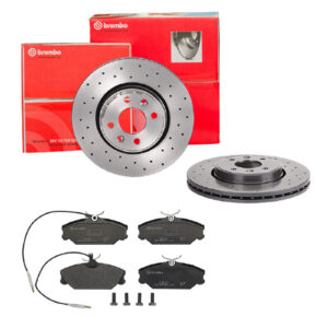 BREMBO Bremsesæt, skivebremser sk8k0f4uh8 foraksel perforeret/ventileret 280mm 24mm for DAEWOO RENAULT