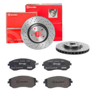 BREMBO Bremsesæt, skivebremser sk8k0f4y80 foraksel perforeret/ventileret 326mm 30mm for SAAB SUBARU