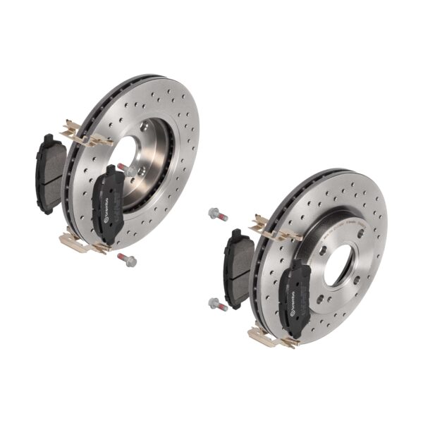 BREMBO Bremsesæt, skivebremser sk8k0f5164 foraksel perforeret/ventileret 258mm 23mm for FORD MAZDA DAIHATSU TOYOTA SUZUKI