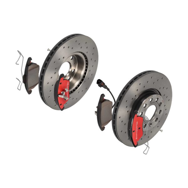 BREMBO Bremsesæt, skivebremser sk8k0f5658 foraksel perforeret/ventileret 312mm 25mm for VW VW (SVW) SEAT AUDI (FAW) SKODA VW (FAW) SKODA (SVW)