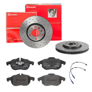 BREMBO Bremsesæt, skivebremser sk8k0f56l4 foraksel perforeret/ventileret 302mm 28mm for OPEL VAUXHALL SAAB FIAT GENERAL MOTORS CADILLAC