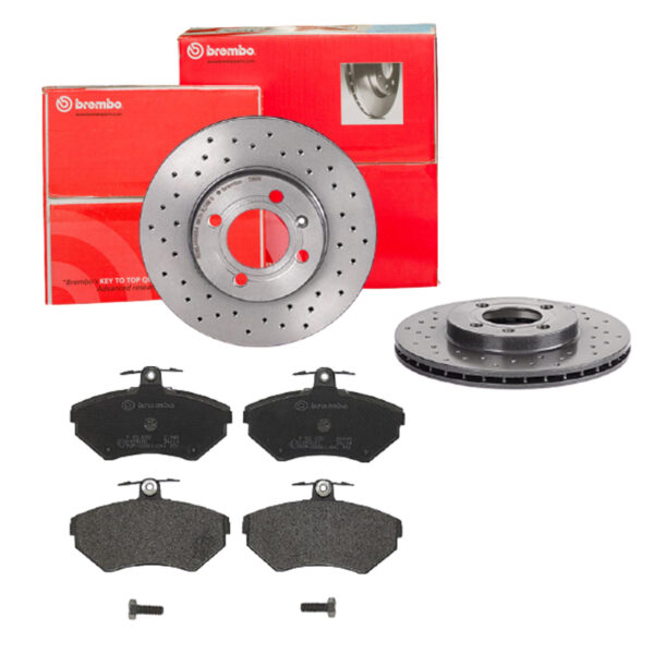 BREMBO Bremsesæt, skivebremser sk8k0f5bz6 foraksel perforeret/ventileret 256mm 20mm for VW (FAW) AUDI SEAT VW SKODA