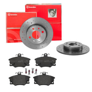 BREMBO Bremsesæt, skivebremser sk8k0f5dq0 bagaksel perforeret 240mm 11mm for ALFA ROMEO ABARTH FIAT FORD LANCIA ZASTAVA SHUGUANG