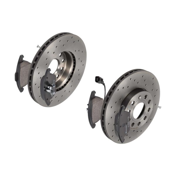 BREMBO Bremsesæt, skivebremser sk8k0f5gc6 foraksel perforeret/ventileret 288mm 25mm for SEAT VW VW (SVW) AUDI (FAW) AUDI VW (FAW) SKODA SKODA (SVW)