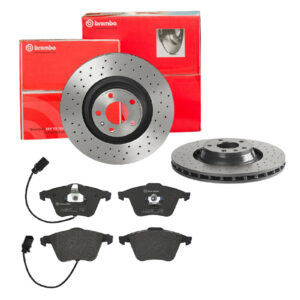 BREMBO Bremsesæt, skivebremser sk8k0f5zf4 foraksel perforeret/ventileret 347mm 30mm for SEAT AUDI VW