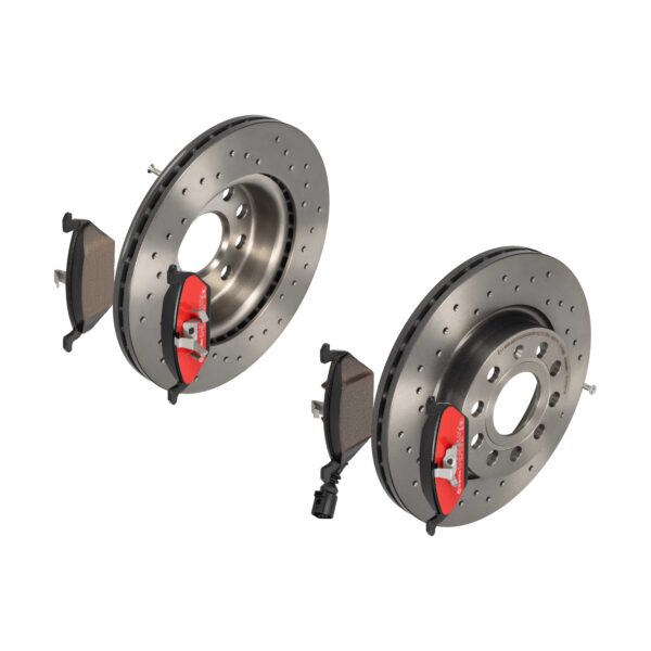 BREMBO Bremsesæt, skivebremser sk8k0f62i6 foraksel perforeret/ventileret 280mm 22mm for ROEWE (SAIC) AUDI SKODA VW SKODA (SVW) SEAT VW (FAW) VW (SVW)