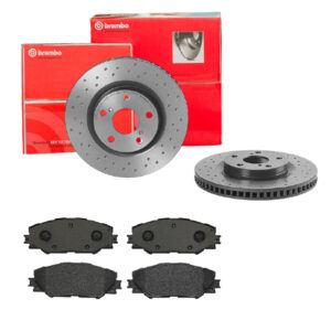 BREMBO Bremsesæt, skivebremser sk8k0f63f8 foraksel perforeret/ventileret 296mm 28mm for PONTIAC TOYOTA TOYOTA (FAW)