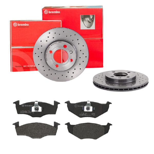 BREMBO Bremsesæt, skivebremser sk8k0f66w6 foraksel perforeret/ventileret 256mm 20mm for VW (FAW) SEAT VW