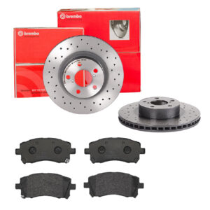 BREMBO Bremsesæt, skivebremser sk8k0f6dz2 foraksel perforeret/ventileret 276mm 24mm for SUBARU NISSAN TOYOTA MITSUBISHI