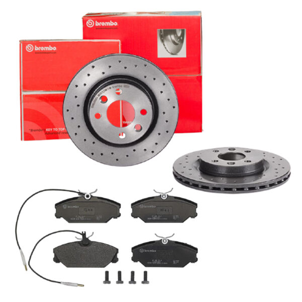 BREMBO Bremsesæt, skivebremser sk8k0f6ef8 foraksel perforeret/ventileret 259mm 20mm for DAEWOO NISSAN RENAULT DACIA