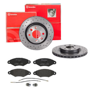 BREMBO Bremsesæt, skivebremser sk8k0f72s3 foraksel perforeret/ventileret 259mm 20mm for DACIA NISSAN RENAULT