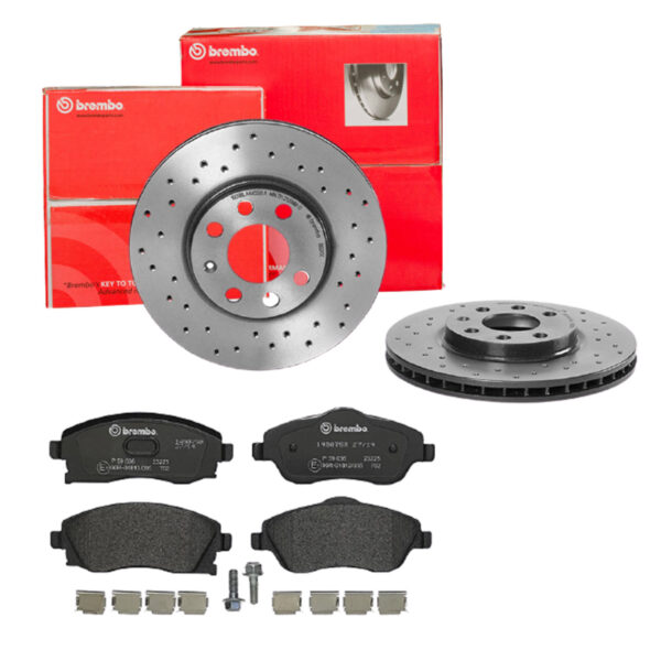 BREMBO Bremsesæt, skivebremser sk8k0f7379 foraksel perforeret/ventileret 260mm 24mm for OPEL VAUXHALL GENERAL MOTORS