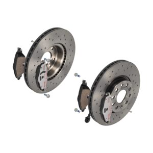 BREMBO Bremsesæt, skivebremser sk8k0f7eo1 foraksel perforeret/ventileret 312mm 25mm for VW SKODA AUDI SEAT VW (FAW) SKODA (SVW)