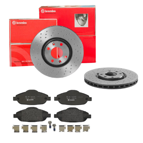 BREMBO Bremsesæt, skivebremser sk8k0f7f47 foraksel perforeret/ventileret 302mm 26mm for PEUGEOT CITROËN DS PEUGEOT (DF-PSA)