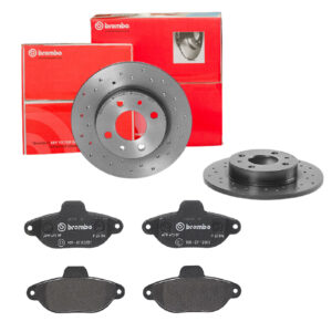 BREMBO Bremsesæt, skivebremser sk8k0f7kn5 bagaksel perforeret 240mm 11mm for FORD FIAT ABARTH ALFA ROMEO