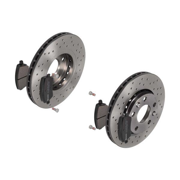 BREMBO Bremsesæt, skivebremser sk8k0f7ly3 foraksel perforeret/ventileret 280mm 24mm for MERCEDES-BENZ NISSAN LADA RENAULT DACIA