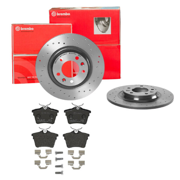BREMBO Bremsesæt, skivebremser sk8k0f7no7 bagaksel perforeret 290mm 12mm for CITROËN PEUGEOT