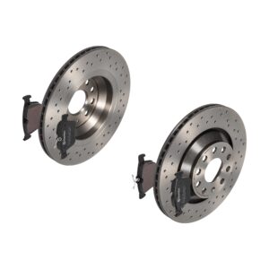 BREMBO Bremsesæt, skivebremser sk8k0f7oj9 bagaksel perforeret/ventileret 310mm 22mm for AUDI VW SKODA VW (SVW) SEAT SKODA (SVW) VW (FAW) AUDI (FAW)