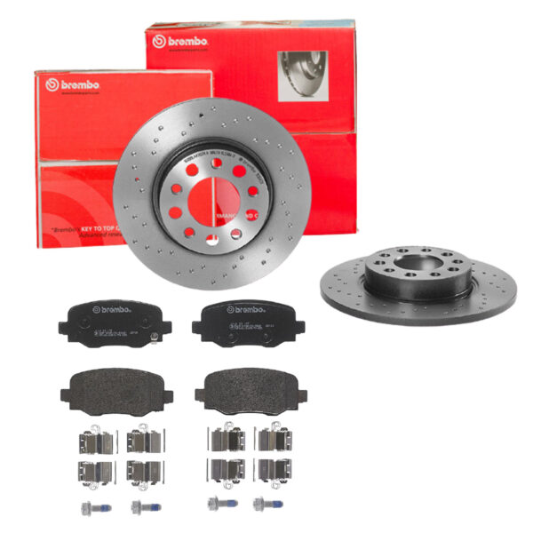 BREMBO Bremsesæt, skivebremser sk8k0f7pe1 bagaksel perforeret 278mm 12mm for ALFA ROMEO JEEP FIAT JEEP (GAC FCA)