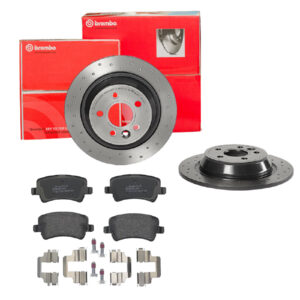 BREMBO Bremsesæt, skivebremser sk8k0f7rq1 bagaksel perforeret 302mm 11mm for FORD FORD (CHANGAN) VOLVO LAND ROVER