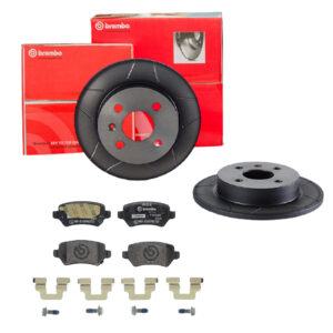 BREMBO Bremsesæt, skivebremser sk8k0f7tv1 bagaksel lukket 240mm 10mm for OPEL VAUXHALL GENERAL MOTORS SATURN KIA