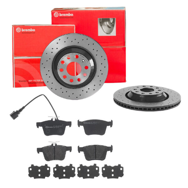 BREMBO Bremsesæt, skivebremser sk8k0f7up3 bagaksel perforeret/ventileret 310mm 22mm for VW SEAT VW (FAW) AUDI