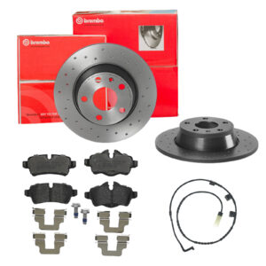 BREMBO Bremsesæt, skivebremser sk8k0f7v79 bagaksel perforeret 259mm 10mm for MINI BMW