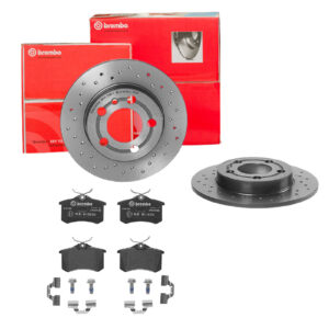 BREMBO Bremsesæt, skivebremser sk8k0f82c1 bagaksel perforeret 239mm 9mm for CITROËN PEUGEOT FORD MG (SAIC) ROEWE (SAIC) LANCIA ZHONGHUA (BRILLIANCE) D