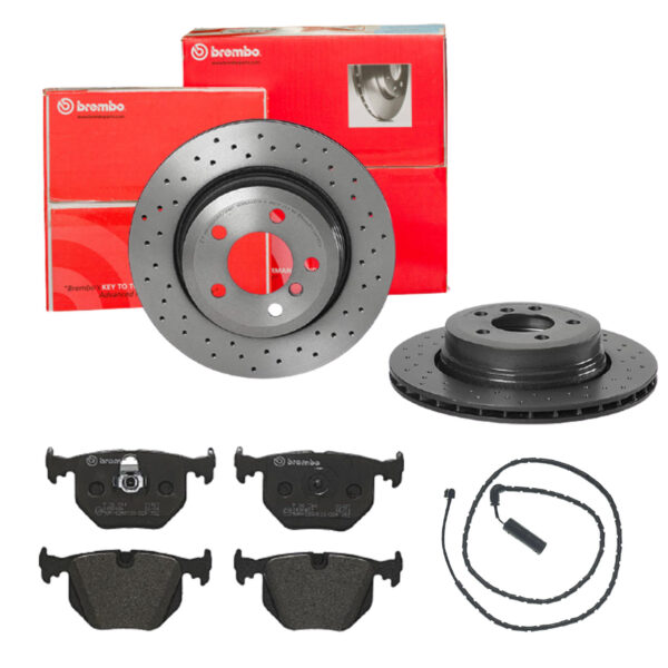 BREMBO Bremsesæt, skivebremser sk8k0f83n9 bagaksel perforeret/ventileret 320mm 22mm for BMW LAND ROVER