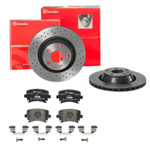 BREMBO Bremsesæt, skivebremser sk8k0f84i1 bagaksel perforeret/ventileret 310mm 22mm for SEAT VW AUDI