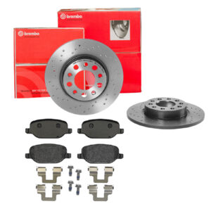 BREMBO Bremsesæt, skivebremser sk8k0f85f3 bagaksel perforeret 278mm 12mm for LANCIA ALFA ROMEO JEEP FIAT JEEP (GAC FCA)