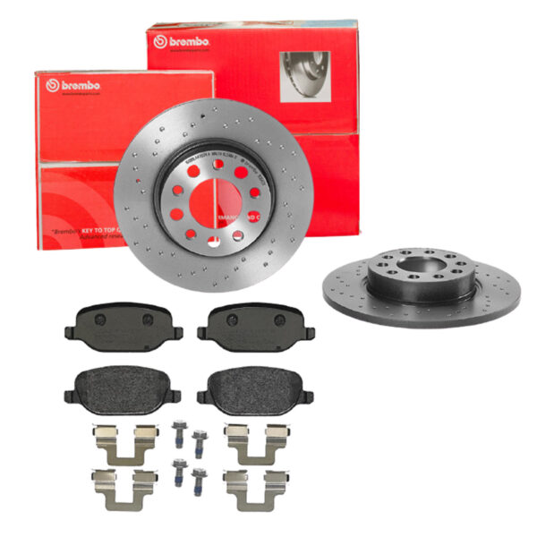 BREMBO Bremsesæt, skivebremser sk8k0f85f3 bagaksel perforeret 278mm 12mm for LANCIA ALFA ROMEO JEEP FIAT JEEP (GAC FCA)