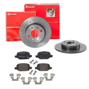 BREMBO Bremsesæt, skivebremser sk8k0f8a11 bagaksel perforeret 240mm 11mm for FORD ABARTH ZASTAVA FIAT ALFA ROMEO CHRYSLER