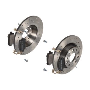 BREMBO Bremsesæt, skivebremser sk8k0f8fv9 bagaksel perforeret 282mm 12mm for VW SEAT VW (FAW) SKODA AUDI AUDI (FAW)
