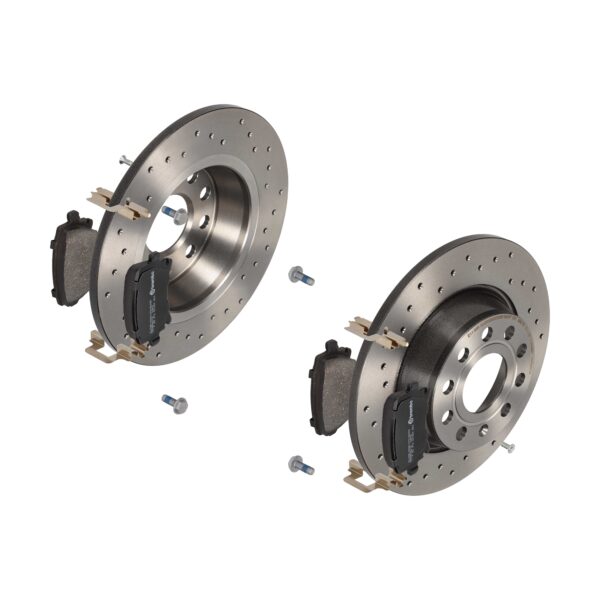 BREMBO Bremsesæt, skivebremser sk8k0f8fv9 bagaksel perforeret 282mm 12mm for VW SEAT VW (FAW) SKODA AUDI AUDI (FAW)