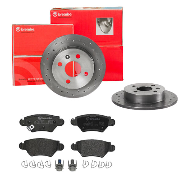 BREMBO Bremsesæt, skivebremser sk8k0f8gp1 bagaksel fuld 240mm 10mm for OPEL VAUXHALL