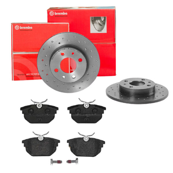 BREMBO Bremsesæt, skivebremser sk8k0f8ig5 bagaksel perforeret 240mm 11mm for ALFA ROMEO FORD FIAT ZASTAVA LANCIA DAIHATSU (FAW)