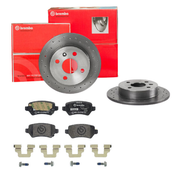 BREMBO Bremsesæt, skivebremser sk8k0f8lb7 bagaksel fuld 240mm 10mm for OPEL VAUXHALL GENERAL MOTORS SATURN KIA