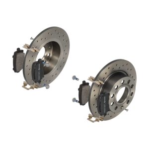 BREMBO Bremsesæt, skivebremser sk8k0f8q33 bagaksel perforeret 253mm 10mm for VW SEAT SKODA VW (FAW) AUDI SKODA (SVW) AUDI (FAW)