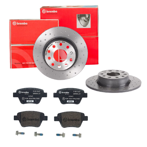 BREMBO Bremsesæt, skivebremser sk8k0f8uo9 bagaksel perforeret 272mm 10mm for VW AUDI VW (FAW) SEAT