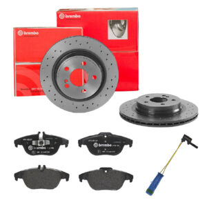 BREMBO Bremsesæt, skivebremser sk8k0f8yi3 bagaksel perforeret/ventileret 300mm 22mm for MERCEDES-BENZ
