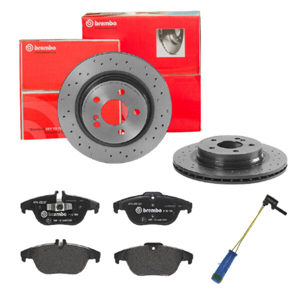 BREMBO Bremsesæt, skivebremser sk8k0f8yi3 bagaksel perforeret/ventileret 300mm 22mm for MERCEDES-BENZ